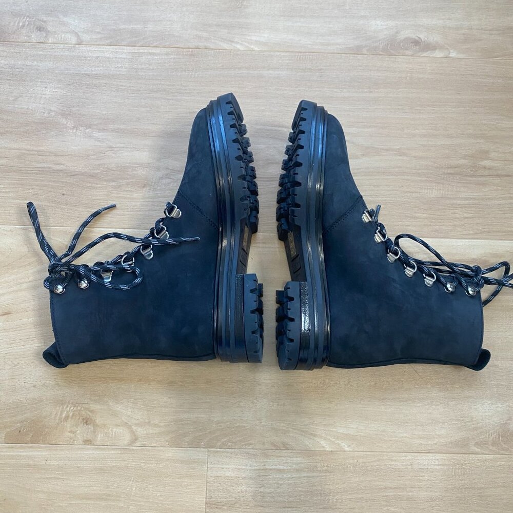 Jenni Kayne Women’s Oiled Leather Combat Lug Sole Boots Black Size 37 (US 7) - Picture 5 of 10